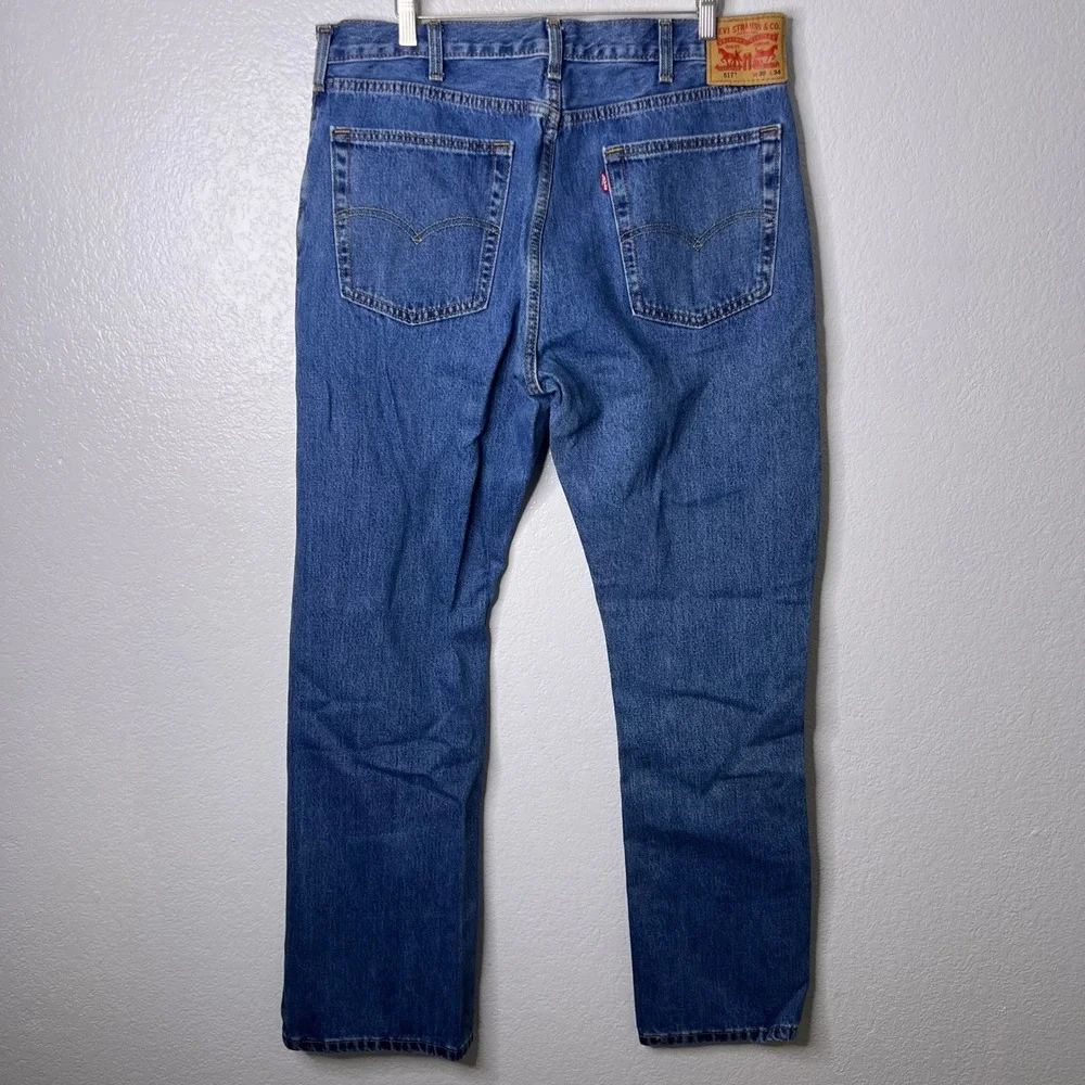Levis 517 Mens Bootcut Jeans Medium Wash Blue Denim 38x34 High Rise